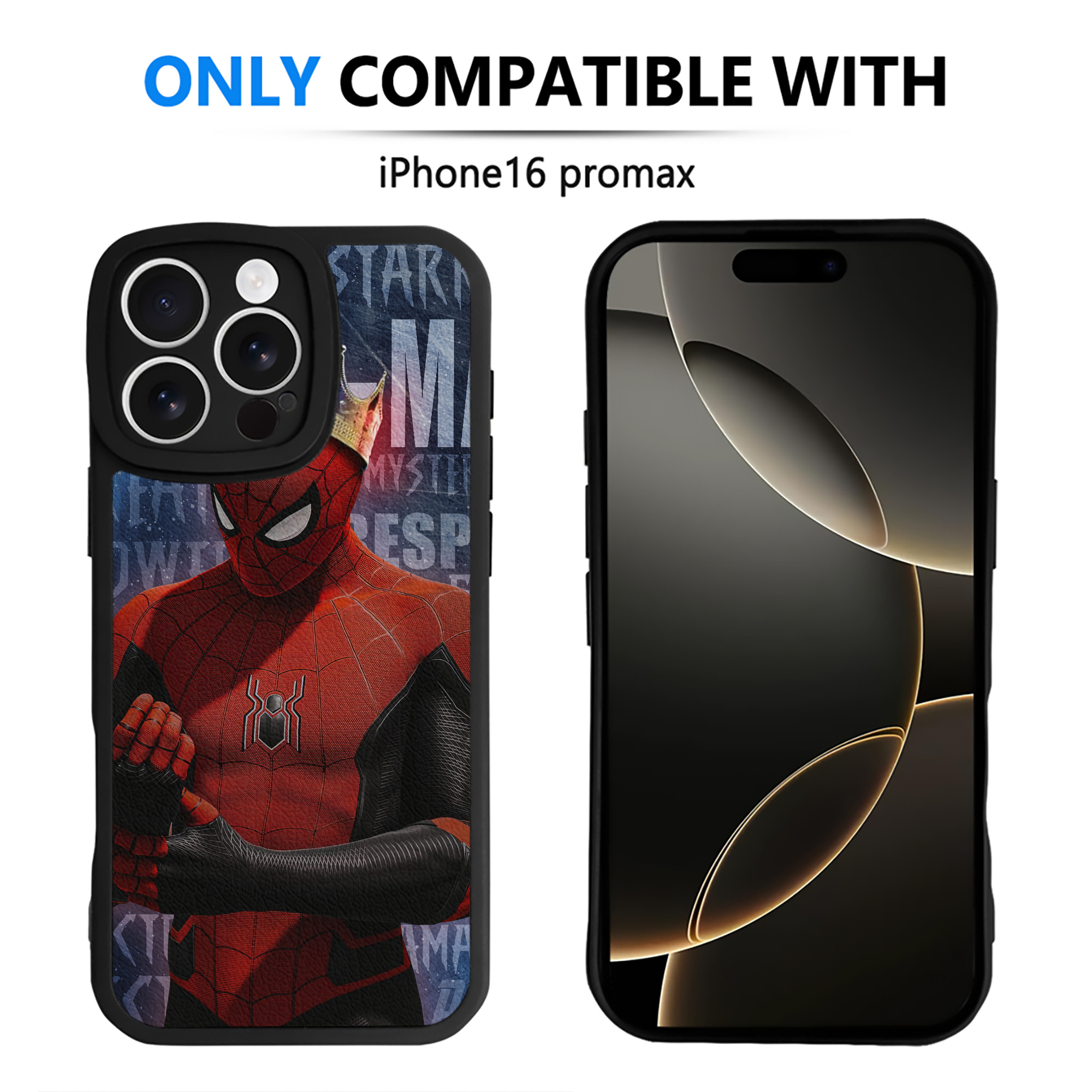 （画像用） Spider Man スパイダーマン 【iPhone 16シリーズ対応】シリコンスマホケース（レザー調） 材質：シリコン